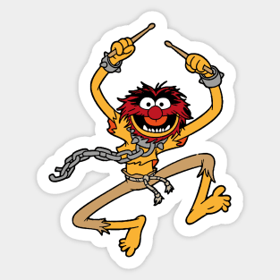 the wild drummer Sticker